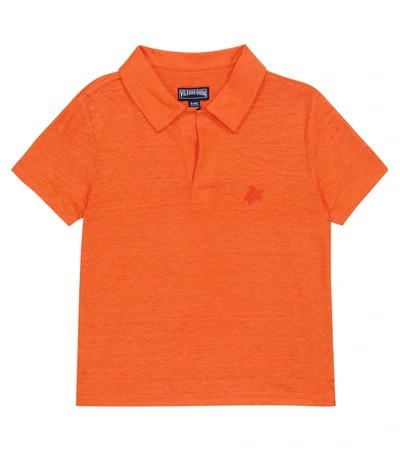 Vilebrequin Kids' Little Boy's & Boy's Jessey Linen Polo In Orange