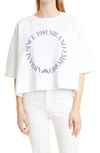 Emporio Armani Vintage Logo Short Sleeve Cotton Graphic Sweatshirt In White