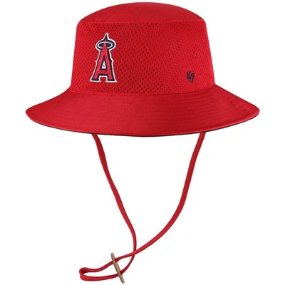 47 ' Red Los Angeles Angels Panama Pail Bucket Hat
