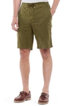 Barbour Linen-cotton Mix Shorts In Green