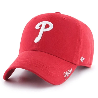 47 ' Red Philadelphia Phillies Team Miata Clean Up Adjustable Hat