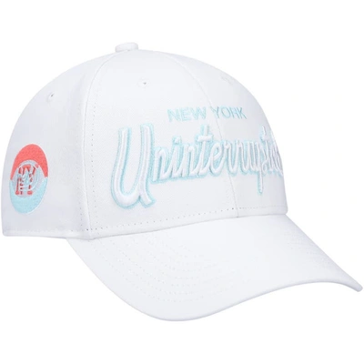 Mitchell & Ness Men's  X Uninterrupted White New York Nets Logo Snapback Hat