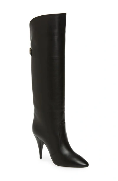Saint Laurent Harper Tall Boot In Nero