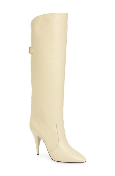 Saint Laurent Harper Tall Boot In Real Beige