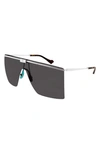 Gucci 99mm Shield Sunglasses In Silver