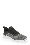 Apl Athletic Propulsion Labs Techloom Tracer Knit Training Shoe In Black / White / Melange