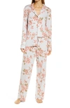 Nordstrom Moonlight Eco Pajamas In Grey Micro Tonal Floral