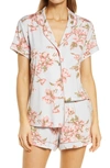 Nordstrom Moonlight Eco Short Pajamas In Grey Micro Tonal Floral
