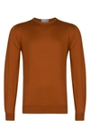 John Smedley Crewneck Sweater In Ginger