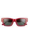 Tory Burch 52mm Rectangular Sunglasses In Ivory