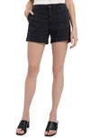 Sanctuary Switchback Cuffed Cargo Shorts In Black