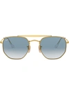 Ray Ban Marshal Sunglasses Gold Frame Blue Lenses 51-21
