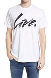 Live Live Live. Paint Graphic Tee In Whiteout
