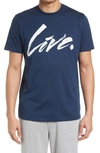 Live Live Live. Paint Graphic Tee In Brooklyn Blue