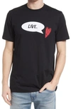 Live Live Follow Your Heart Cotton Graphic Tee In Blackout