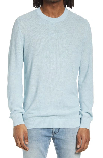 Apc Christian Solid Crewneck Sweater In Iab Bleu Clair