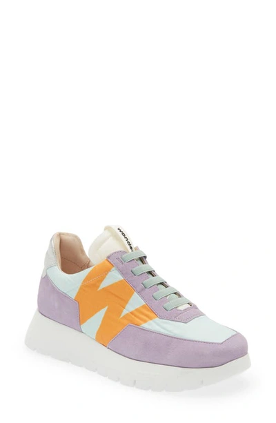 Wonders Odisei Sneaker In Lavender Suede/ White Nylon