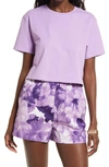 Open Edit Boxy Crop T-shirt In Purple Spectre