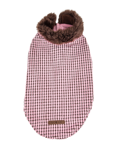 Pet Life Luxe Beautifur Dog Jacket In Pink And Brown