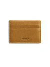 Shinola Men's Latigo Leather Id Card Case In Camel Brown