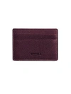 Shinola Latigo Leather Id Card Case In Oxblood Red