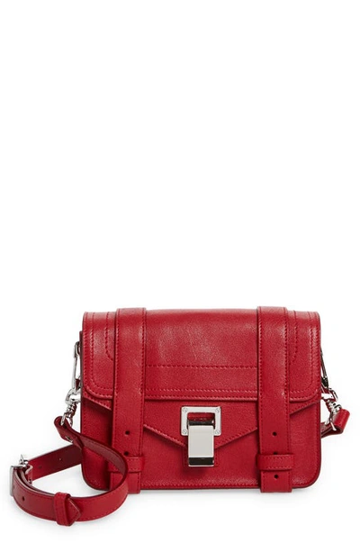 Proenza Schouler Mini Ps1 Leather Crossbody Bag In Bordeaux