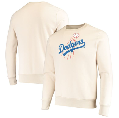 Majestic Threads Oatmeal Los Angeles Dodgers Fleece Pullover Sweatshirt