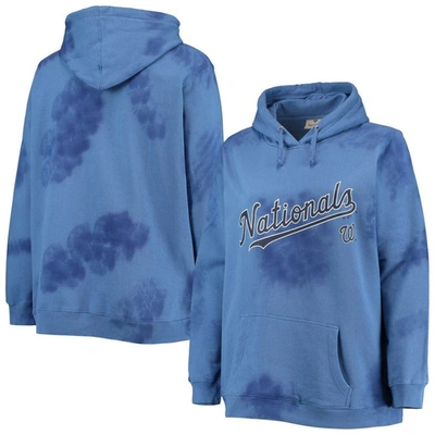 Profile Navy Washington Nationals Plus Size Cloud Pullover Hoodie