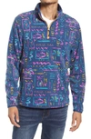 Chubbies The Flame Commander Fair Isle Fleece Quarter Zip Pullover In The Chilly Vibe