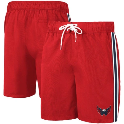 G-iii Sports By Carl Banks Men's  Red And Navy Washington Capitals Sand Beach Swim Shorts In Red,navy