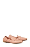 Tory Burch Logo-plaque Detail Loafers In Pink