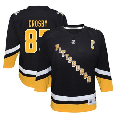 Outerstuff Kids' Toddler Sidney Crosby Black Pittsburgh Penguins 2021/22 Alternate Replica Player Jersey