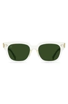 Raen Phonos 53mm Polarized Square Sunglasses In Green