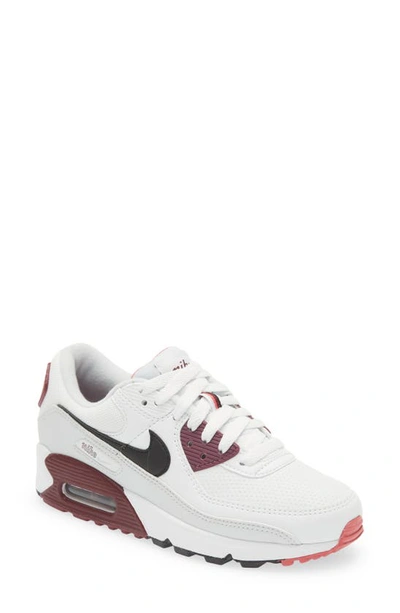 Nike Air Max 90 Sneaker In White/ Black/ Dark Beetroot