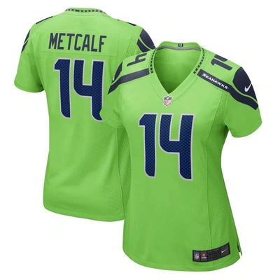 Nike Dk Metcalf Neon Green Seattle Seahawks Game Jersey