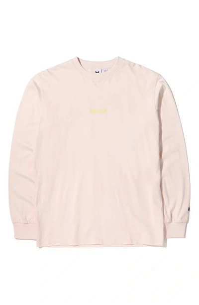 Bts Themed Merch Gender Inclusive Idol Long Sleeve Graphic Tee In Peach