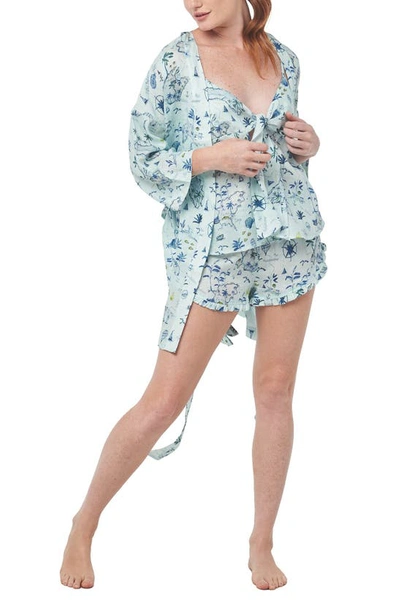 The Lazy Poet Emma Islas Baleares Linen Short Pajamas In Islas Baleares Bl