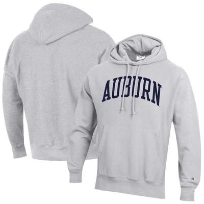 Champion Heathered Gray Auburn Tigers Team Arch Reverse Weave Pullover Hoodie