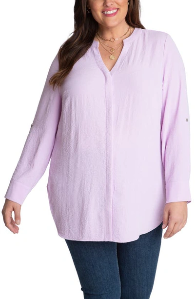 Adyson Parker Essentials Tunic Blouse In Orchid