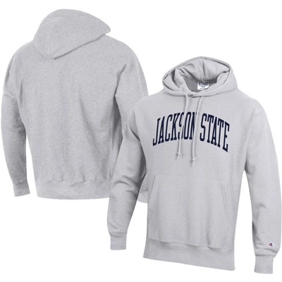 Champion Gray Jackson State Tigers Tall Arch Pullover Hoodie