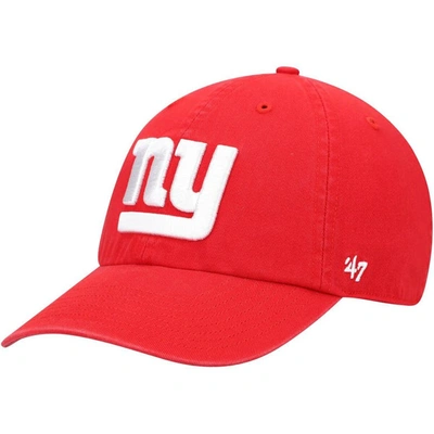 47 ' Red New York Giants Secondary Clean Up Adjustable Hat