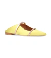 Malone Souliers Maureen Satin Backless Flats In Yellow