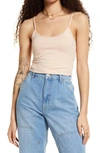 Bp. Stretch Organic Cotton Crop Camisole In Pink Hero