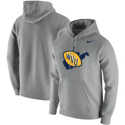 Nike Heathered Gray West Virginia Mountaineers Vintage School Logo Pullover Hoodie