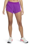 Nike Aeroswift Running Shorts In Vivid Purple/ Bright Crimson