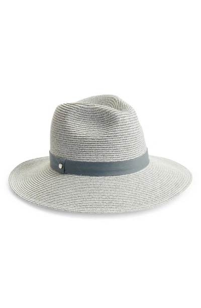 Nordstrom Packable Braided Paper Straw Panama Hat In Green Light Combo