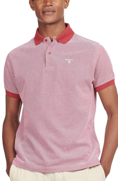 Barbour Sports Cotton Polo In Raspberry