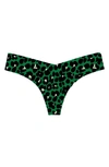 Commando Print Thong In Kelly Jaguar