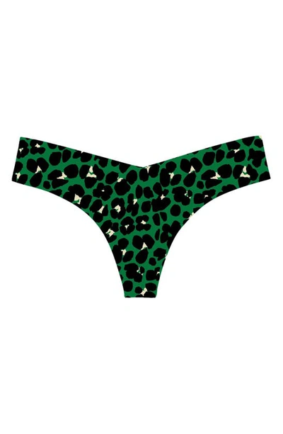 Commando Print Thong In Kelly Jaguar