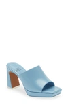 Jeffrey Campbell Caviar Platform Slide Sandal In Baby Blue